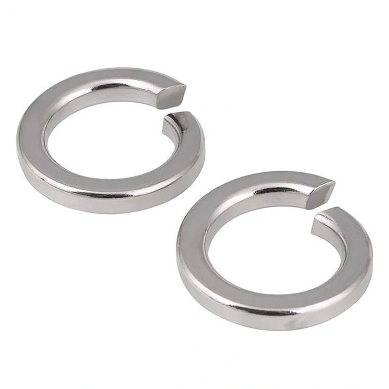 Nickel-plated Single Coil Spring Lock Washers